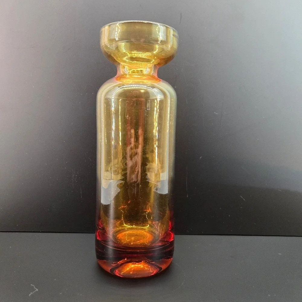 Vintage Blenko 712L Candleholder Wheat John Nickerson 9.5